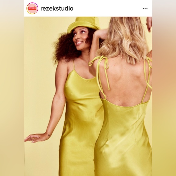 🪩 Rezek Studio - Dandy Slip Dress in Avocado Green - XS - Picture 6 of 11